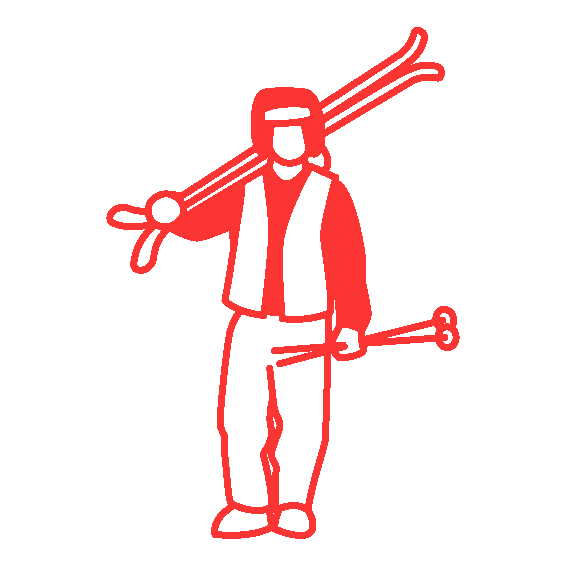 Skier profile 1 - rouge Skier by Datacrafted from the Noun Project - On soothski.com