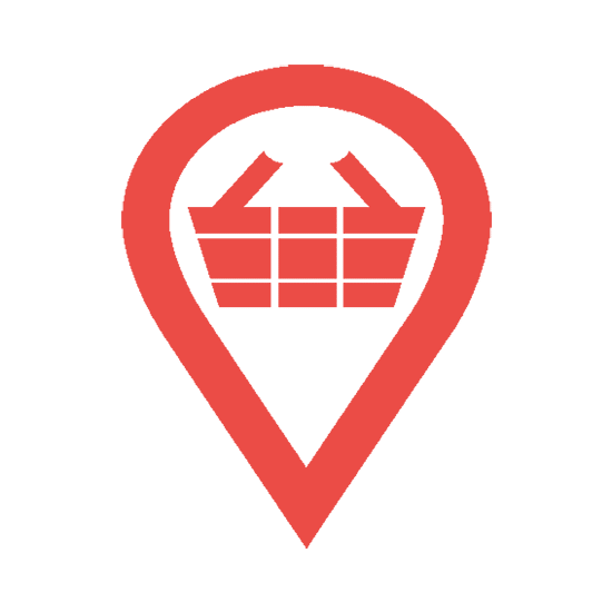 Store locate icon - rouge Sooth ski selector store locator icon