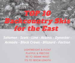 Top 10 backcountry selection for the East